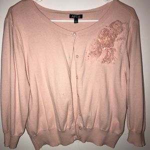 Light pink short cardigan